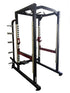 Power Cage Complete Weight Set - Muscle D Fitness - Commercial Squat Rack - Functional Pull-Up Bar - 10 Weight Storage Pegs - Power Rack