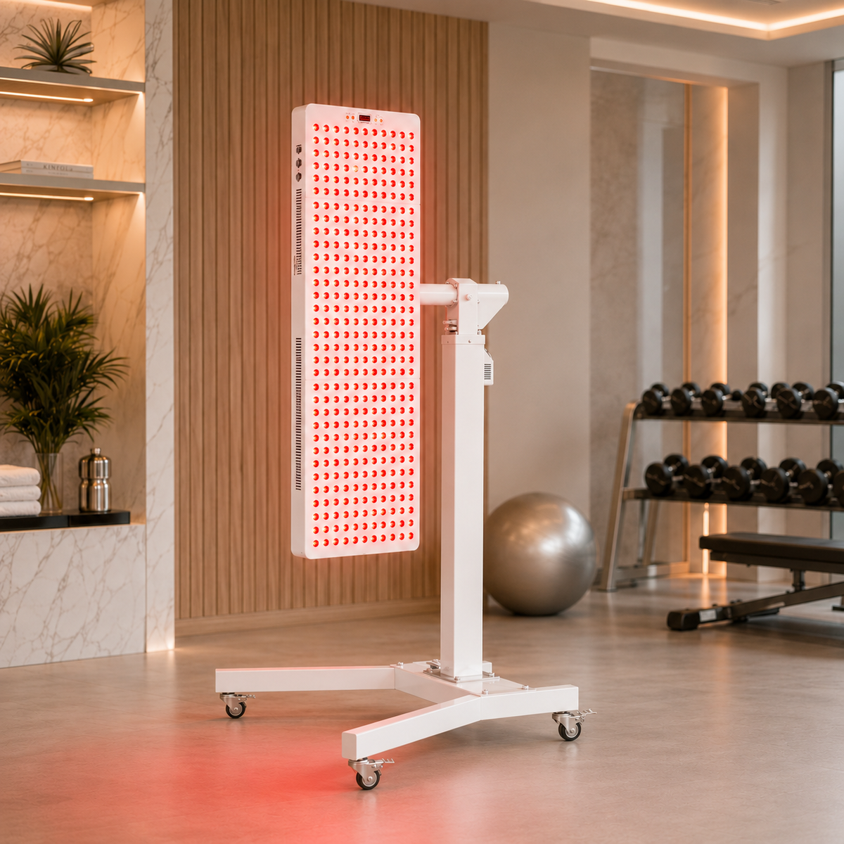 Red Light Therapy Rolling Stand for 1500w, 2160w, 2400w