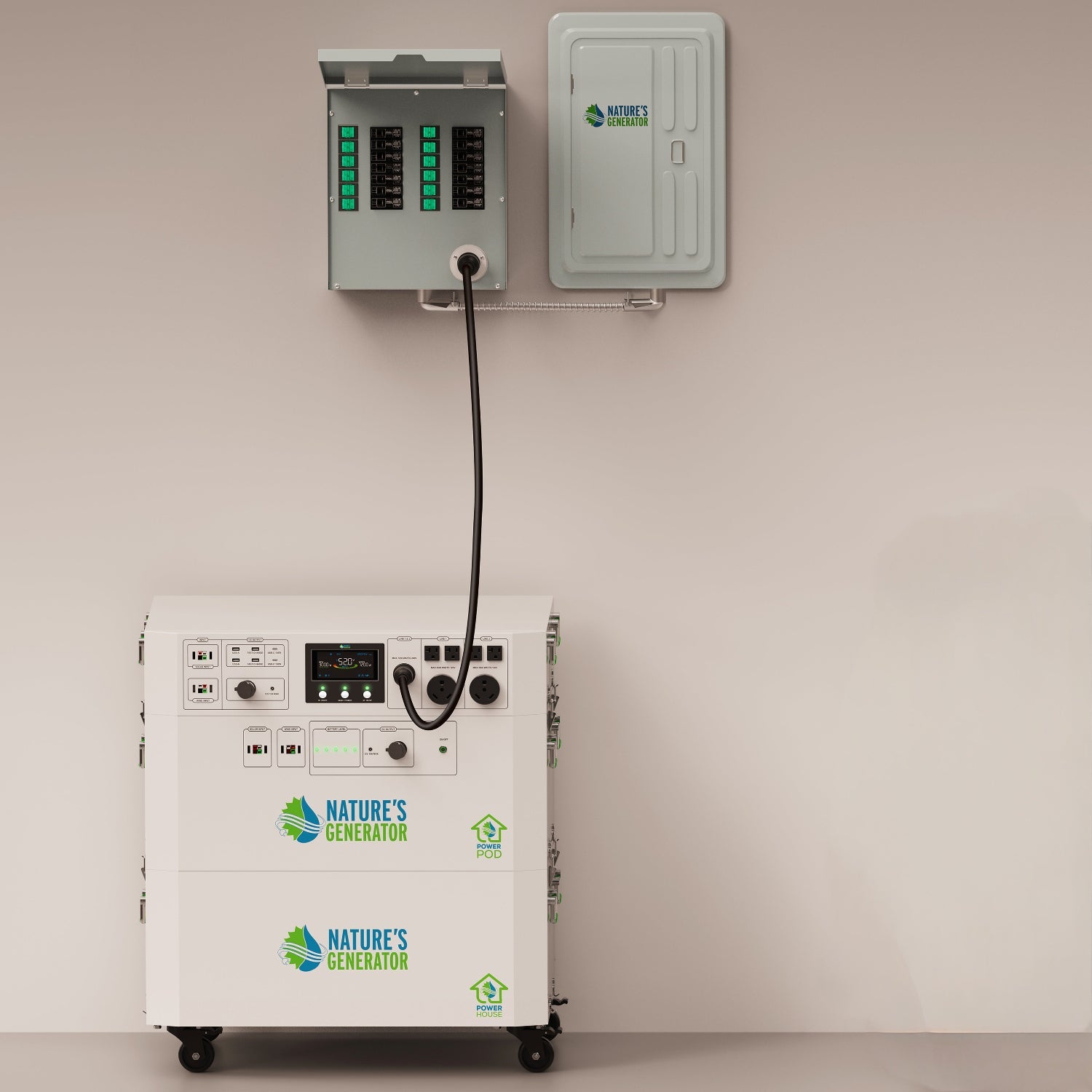 Powerhouse V2 Solar Generator and Transfer Switch