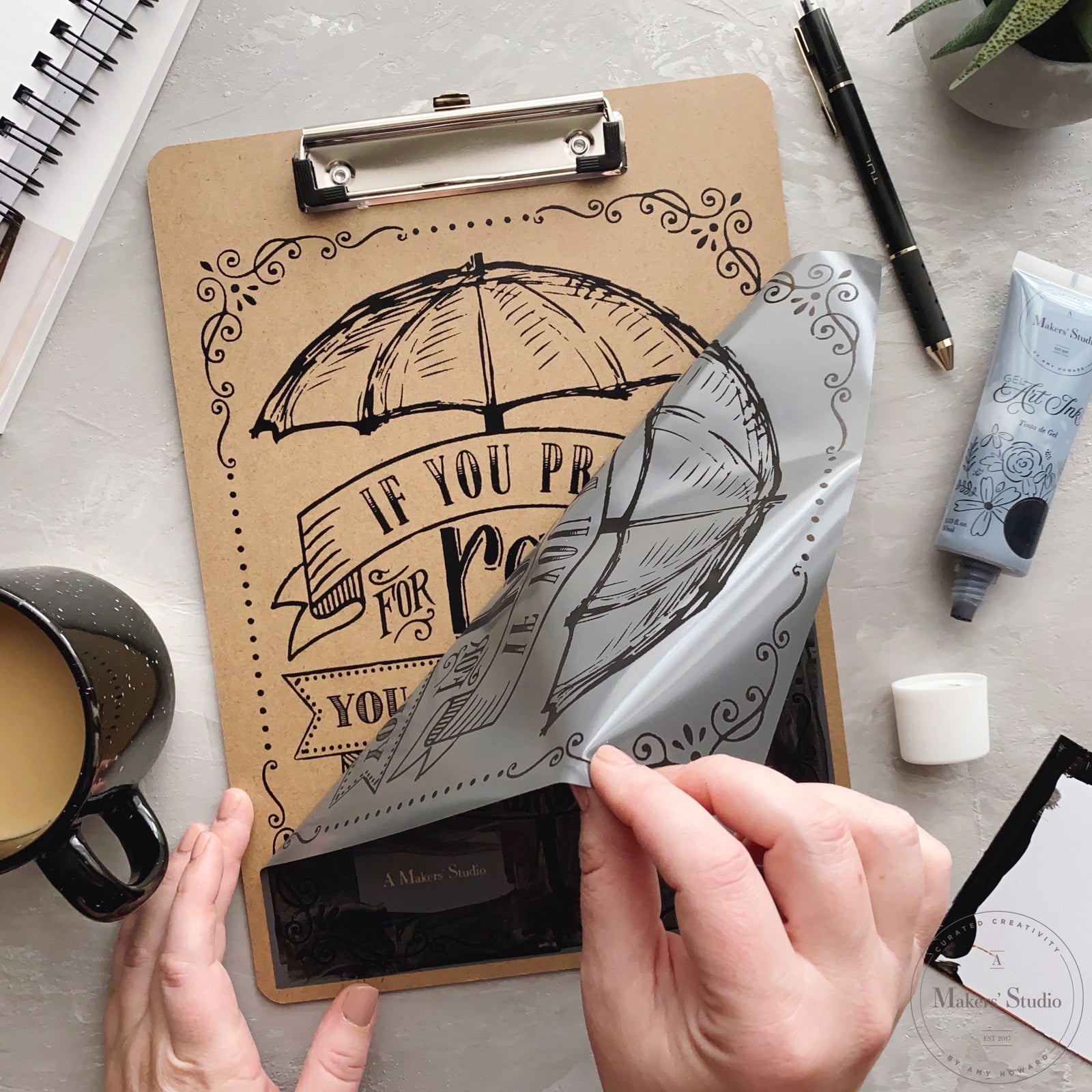 Pray for Rain - Mesh Stencil 8.5x11