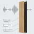 Luxury Natural Oak Acoustic Solid Wood Slat Wall Panels ( 2 Panels Per Box）