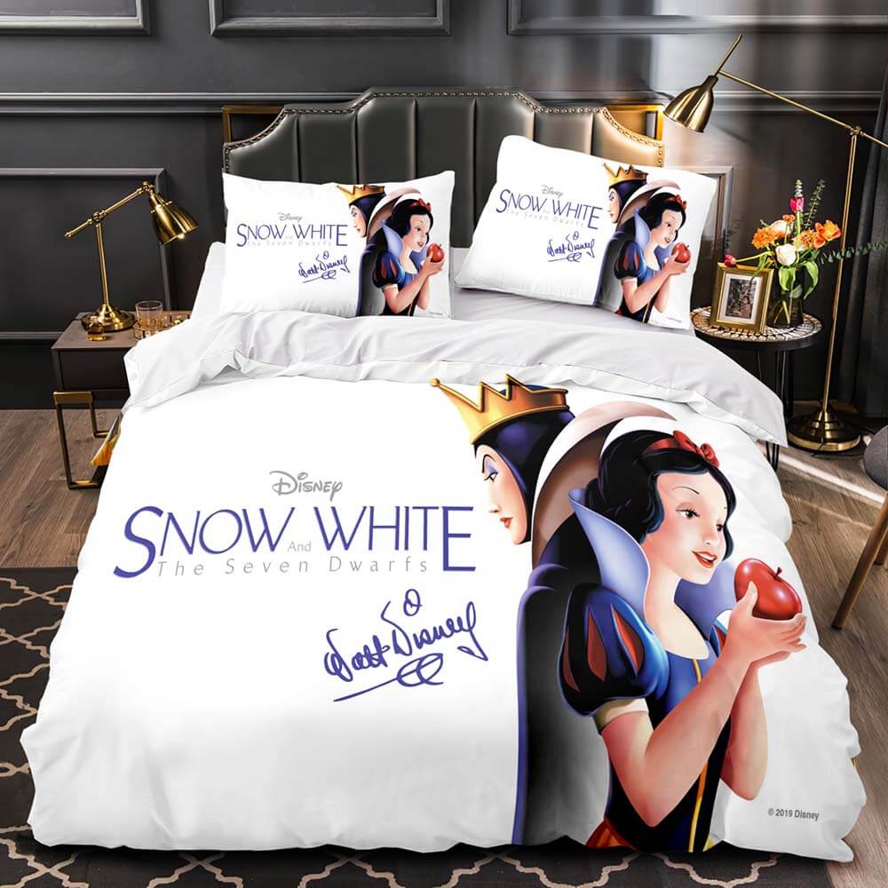Princess Snow White Cinderella Belle Bedding Set Quilt Duvet Cover Sets