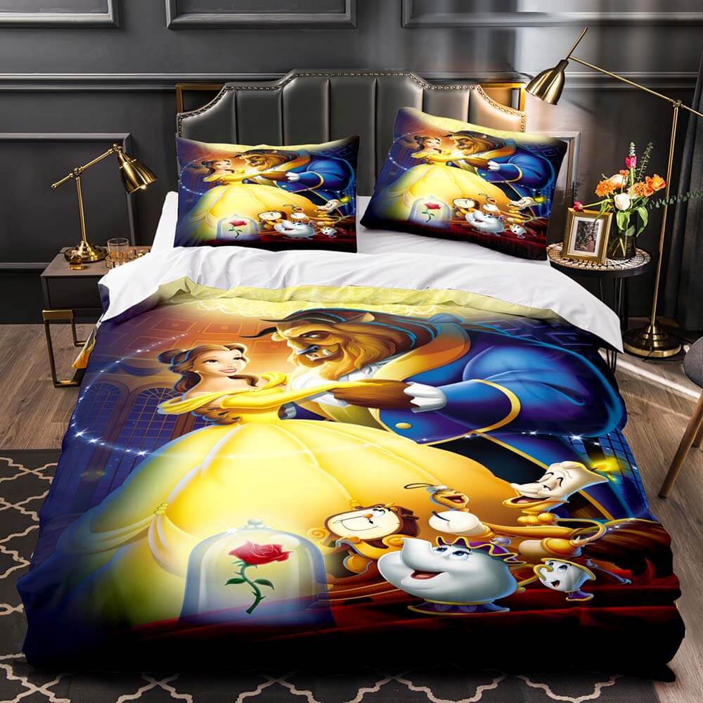 Princess Snow White Cinderella Belle Bedding Set Quilt Duvet Cover Sets