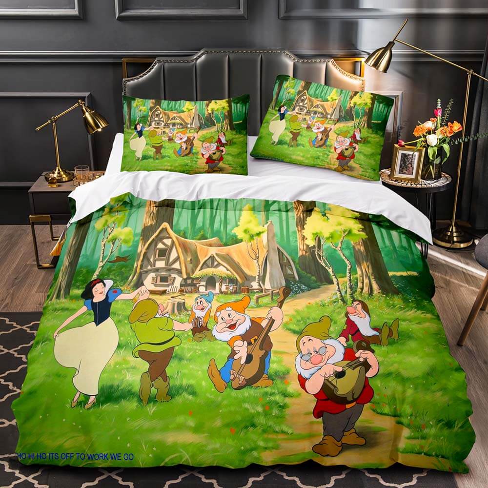 Princess Snow White Cinderella Belle Bedding Set Quilt Duvet Cover Sets