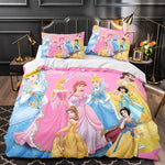 Princess Snow White Cinderella Belle Bedding Set Quilt Duvet Cover Sets