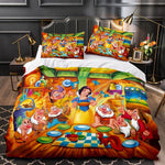 Princess Snow White Cinderella Rapunzel Merida Bedding Set Duvet Cover