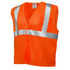 Printed Hi-Vis Mesh Safety Vest with 2” Reflective Strips and Pocket - Orange