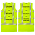 Printed Hi-Vis Mesh Safety Vest with 2” Reflective Strips and Pocket - Lime