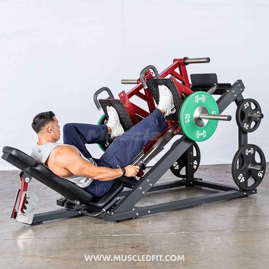 Pro Strength Dual Leg Press - Muscle D Fitness - Plate Loaded - Iso-Lateral - 45-Degree