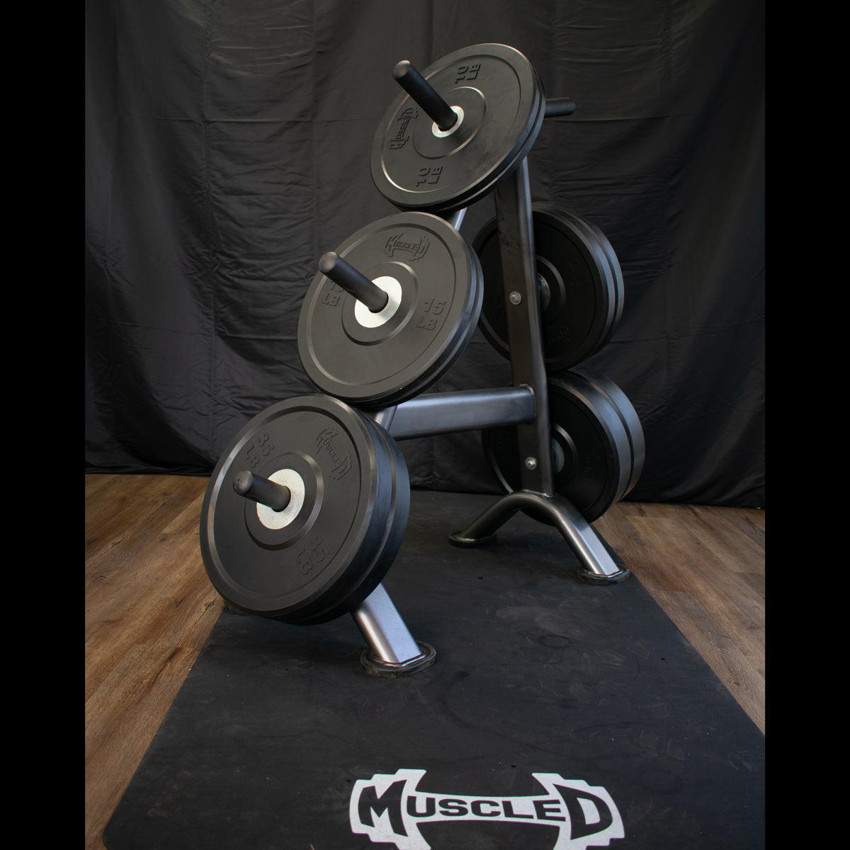Pro Bumper Training Plates with Center Steel Hub - Muscle D Fitness - Virgin Rubber