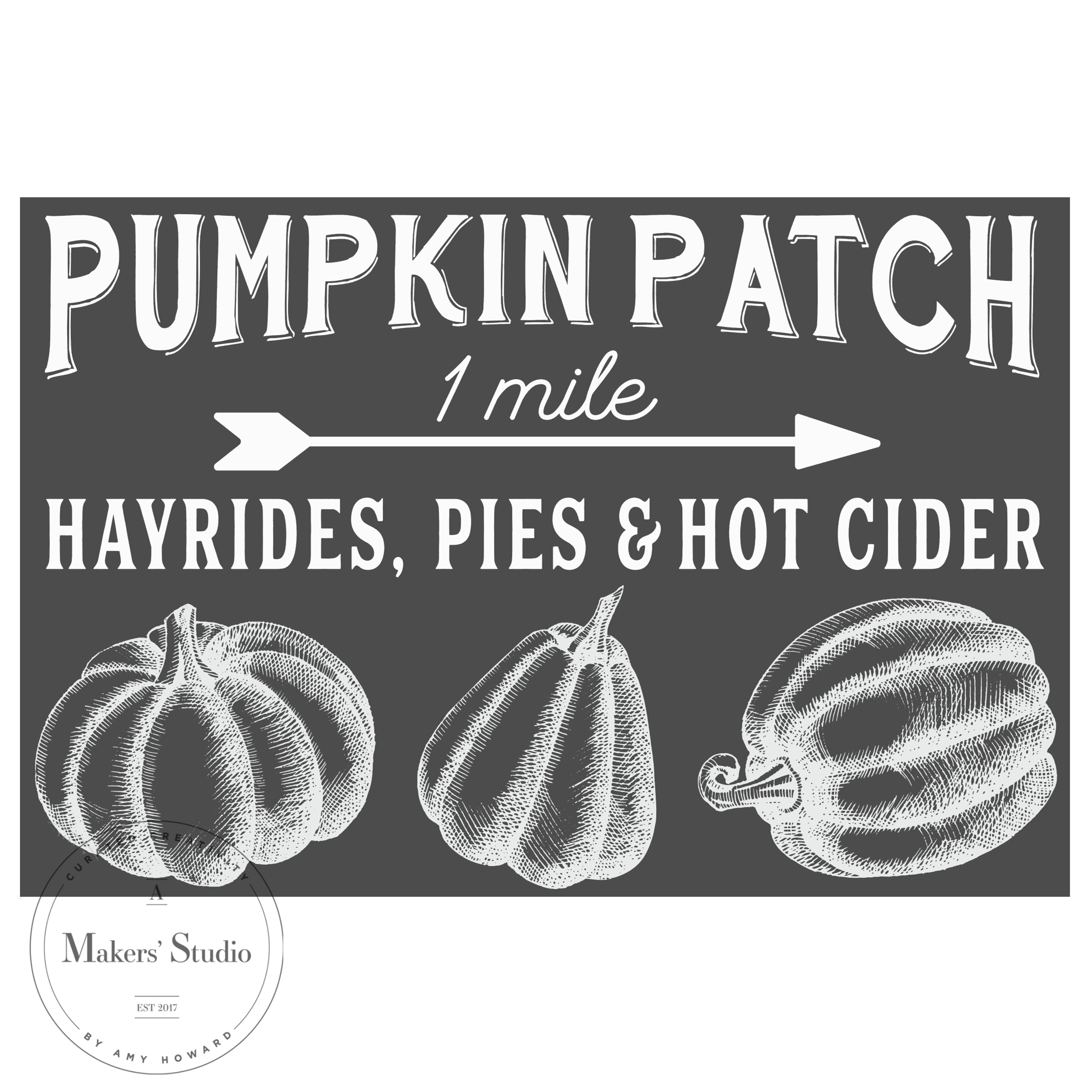 Pumpkins Ahead - Mesh Stencil 12x18