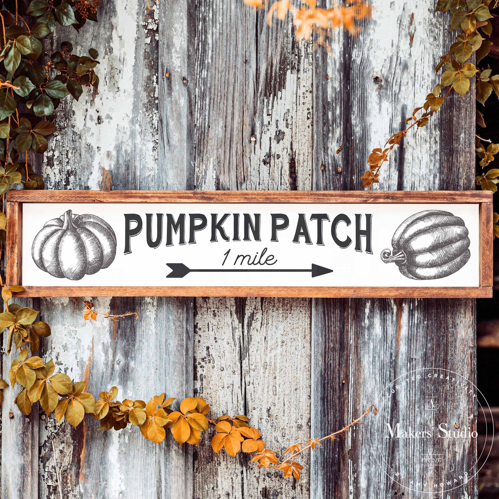 Pumpkins Ahead - Mesh Stencil 12x18