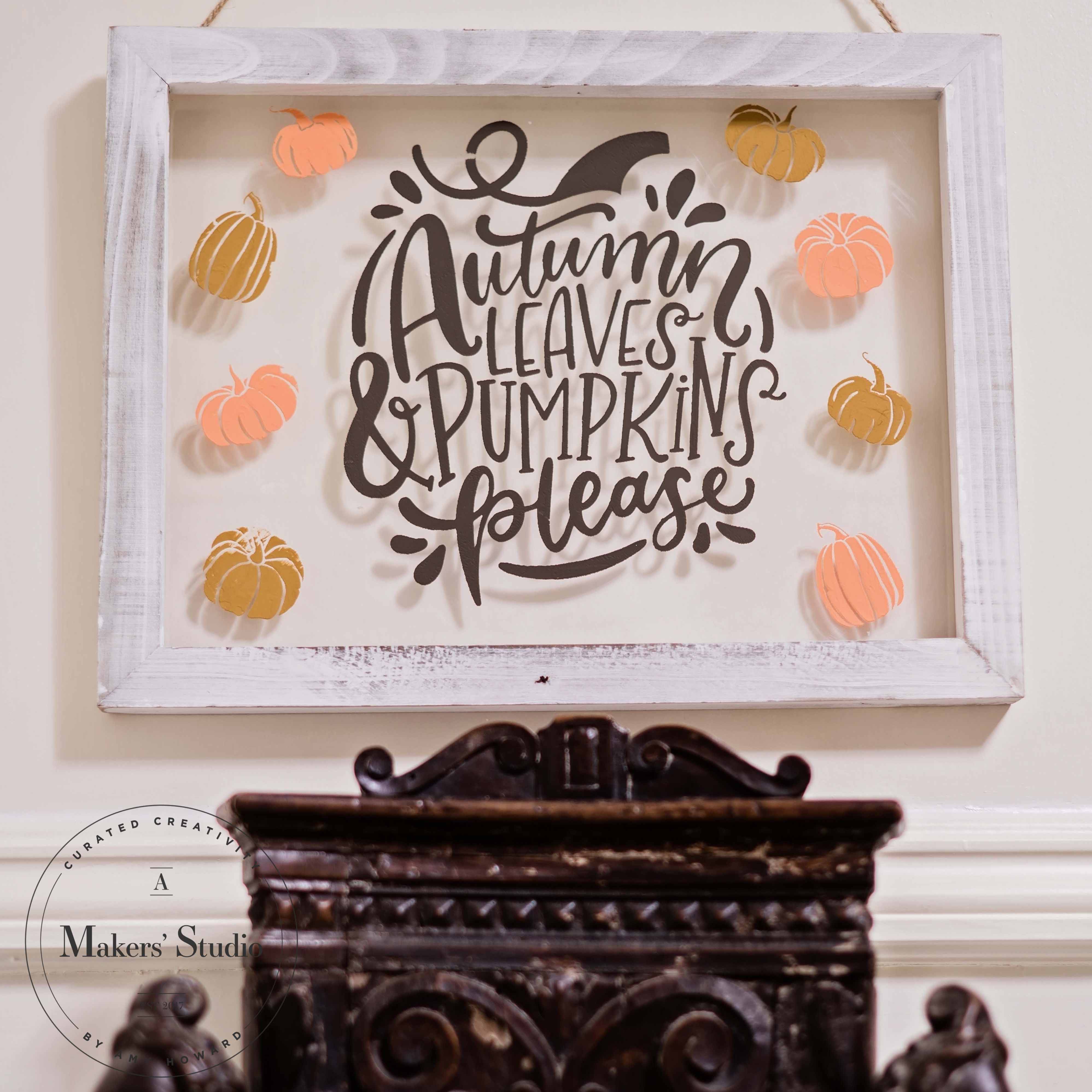 Pumpkins Please - Mesh Stencil 8.5x11