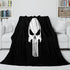 Punisher Blanket Pattern Flannel Kids Room Throw