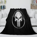 Punisher Blanket Pattern Flannel Kids Room Throw