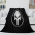 Punisher Blanket Pattern Flannel Kids Room Throw
