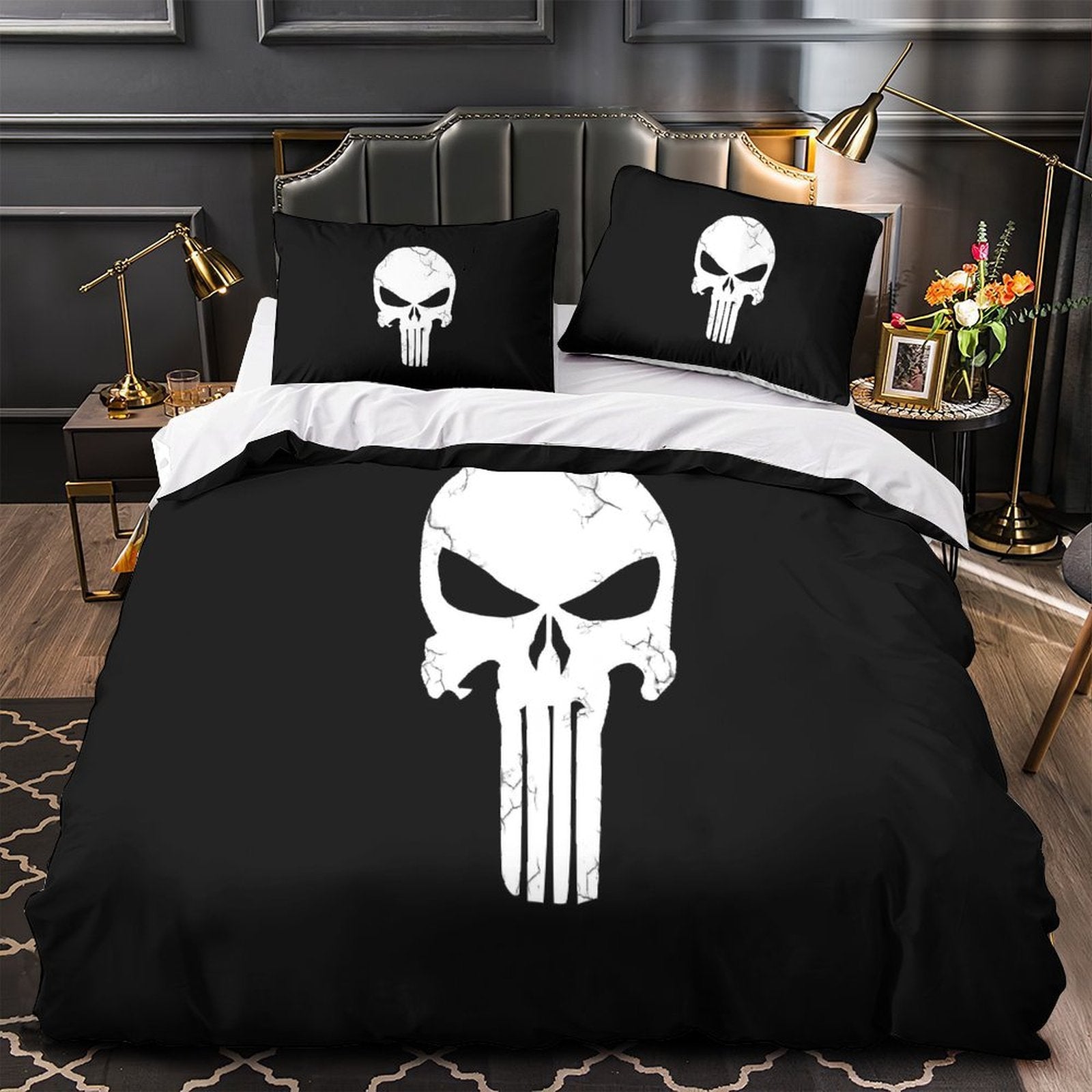 Punisher Duvet Cover Kids Room Bedding Set Without Filler