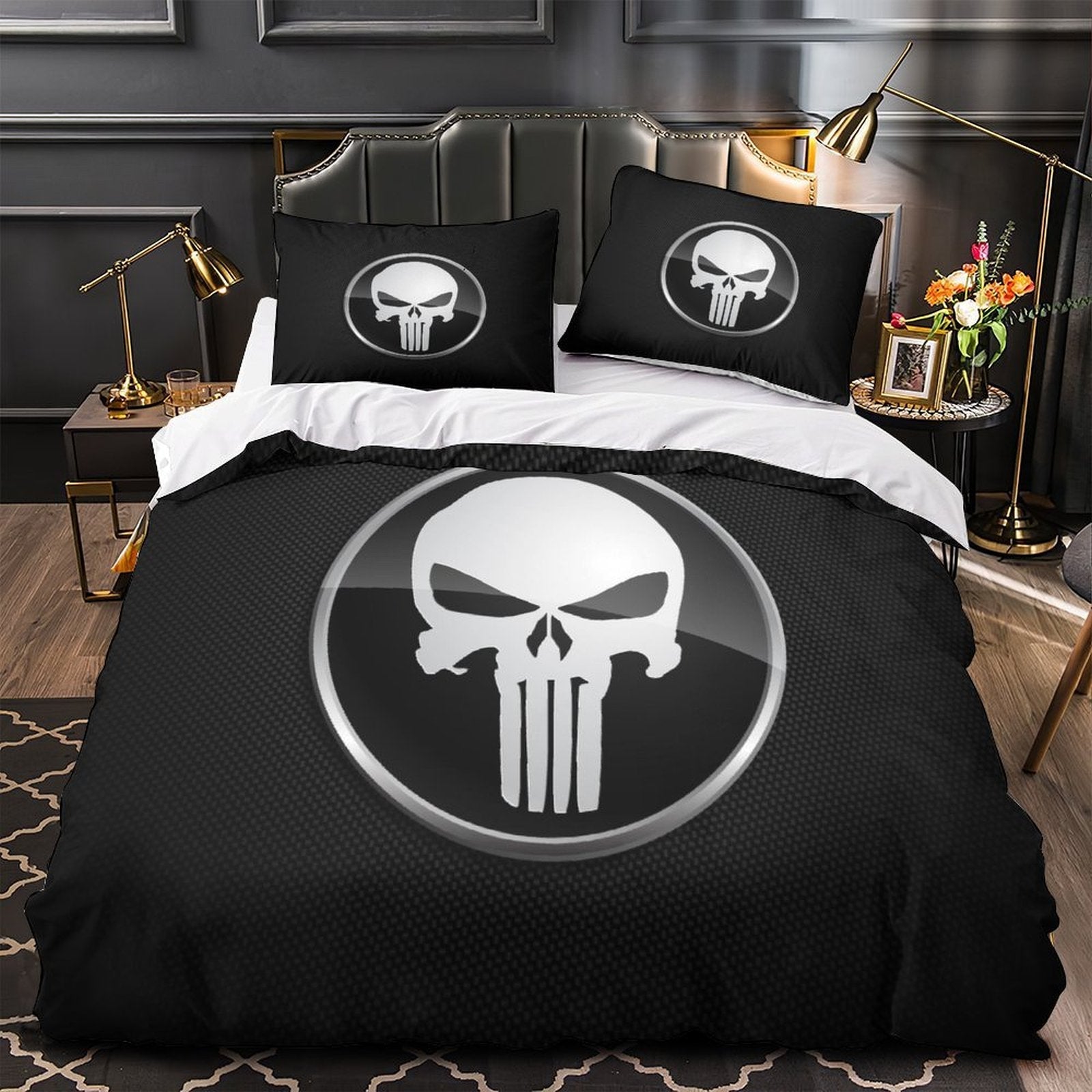 Punisher Duvet Cover Kids Room Bedding Set Without Filler