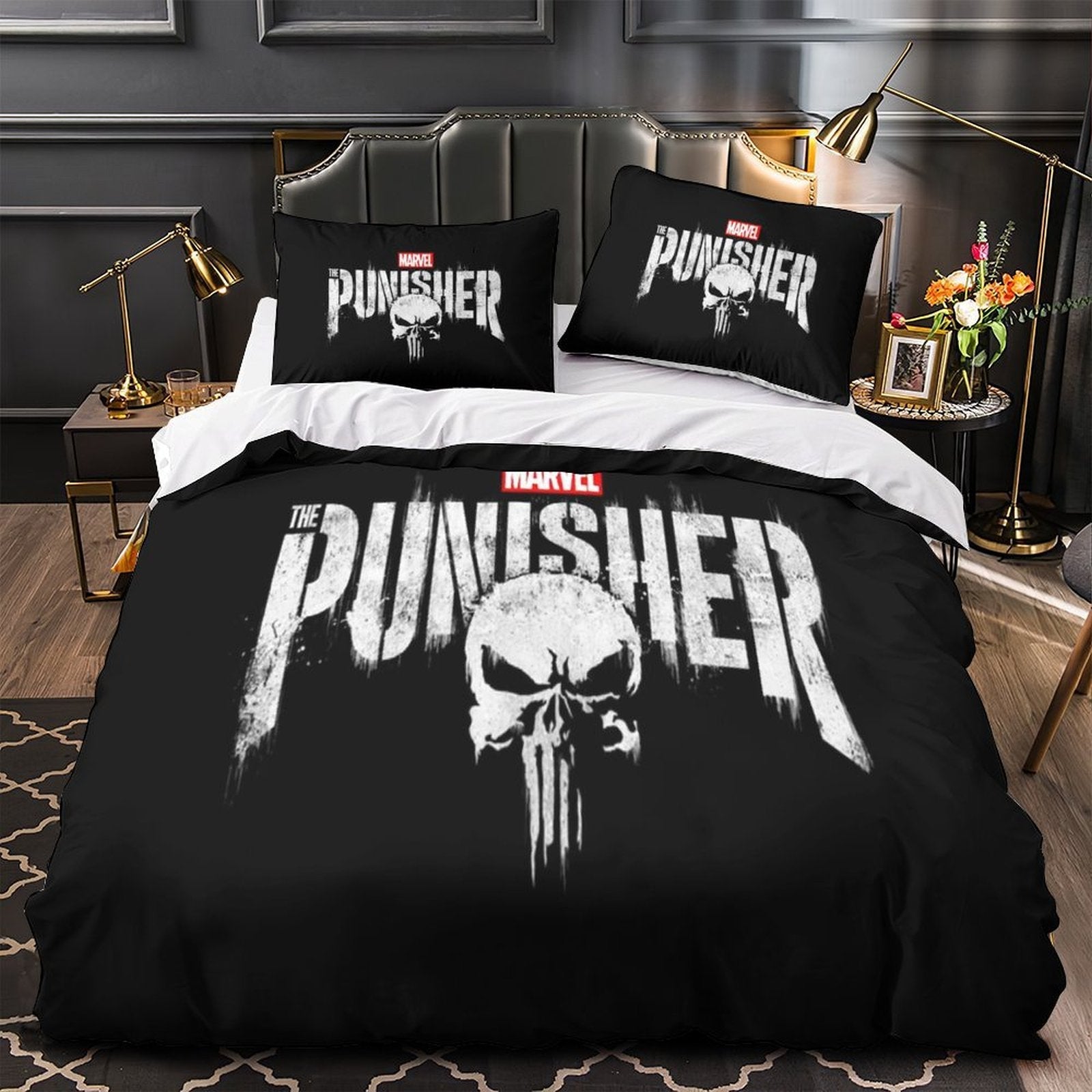 Punisher Duvet Cover Kids Room Bedding Set Without Filler