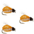 3 Pack LaFontaine Amber Deep Sparkle Caddis Pupa - Hook Size 16