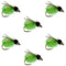 LaFontaine Bright Green Deep Sparkle Caddis Pupa - 6 Flies Hook Size 16