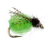 LaFontaine Bright Green Deep Sparkle Caddis Pupa - 6 Flies Hook Size 14