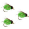 3 Pack Bead Head LaFontaine Bright Green Deep Sparkle Caddis Pupa - Hook Size 12