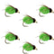 Bead Head LaFontaine Bright Green Deep Sparkle Caddis Pupa - 6 Flies Hook Size 12