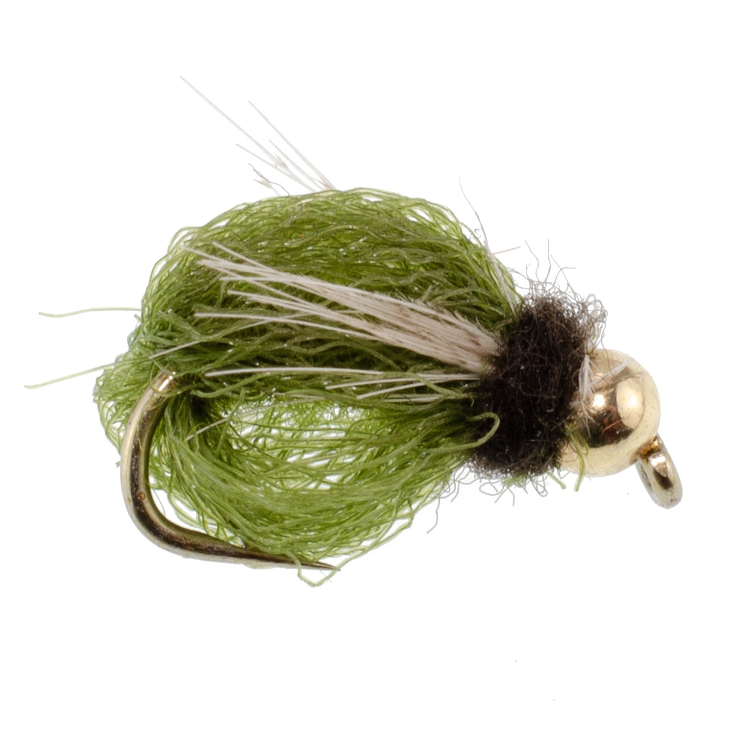 Bead Head LaFontaine Olive Deep Sparkle Caddis Pupa - 1 Dozen Flies Hook Size 16