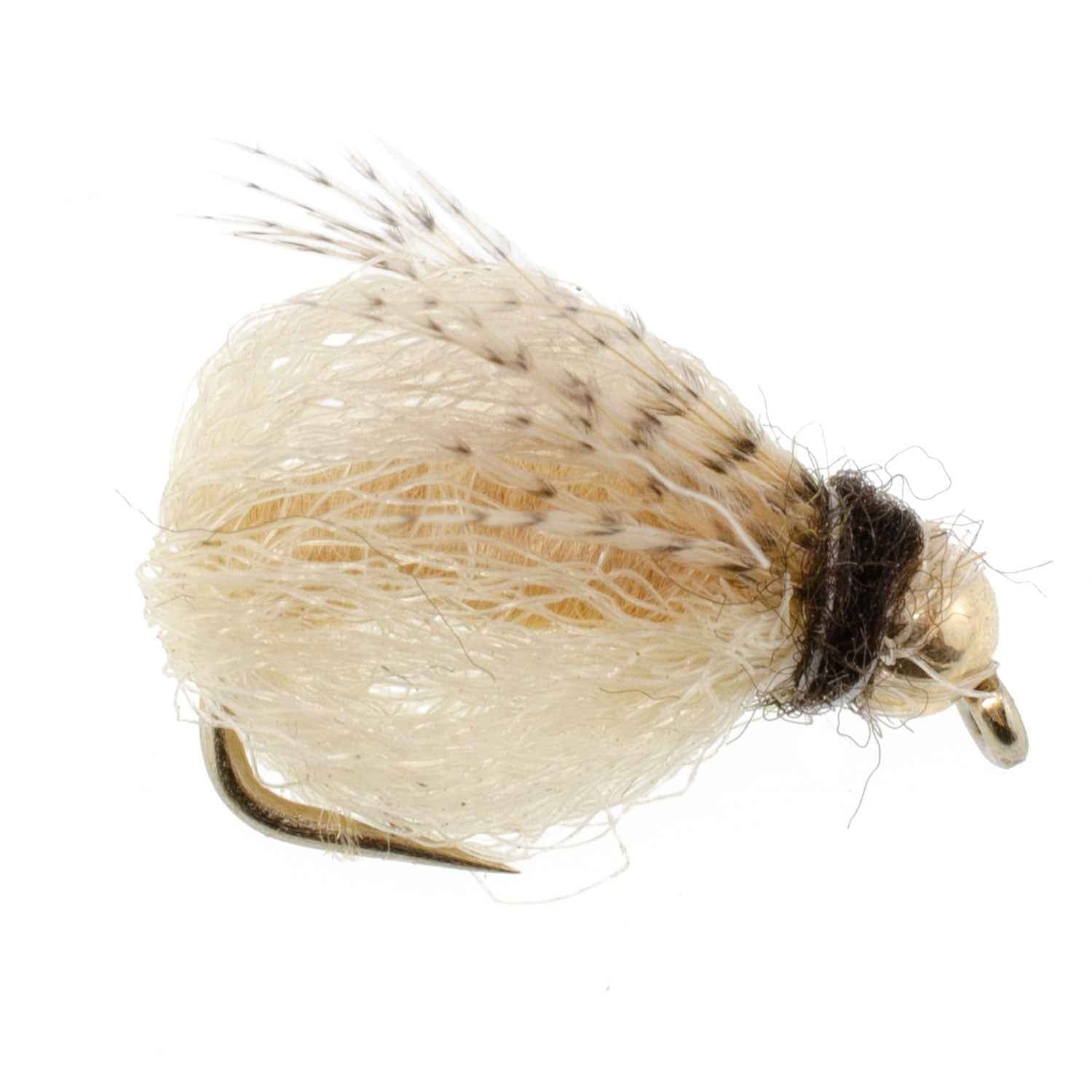 Bead Head LaFontaine Tan Deep Sparkle Caddis Pupa - 1 Dozen Flies Hook Size 12