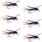 Bead Head Purple Batman Rubber Legs Nymph Fly - 6 Flies Hook Size 12