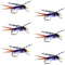 Bead Head Purple Batman Rubber Legs Nymph Fly - 6 Flies Hook Size 14