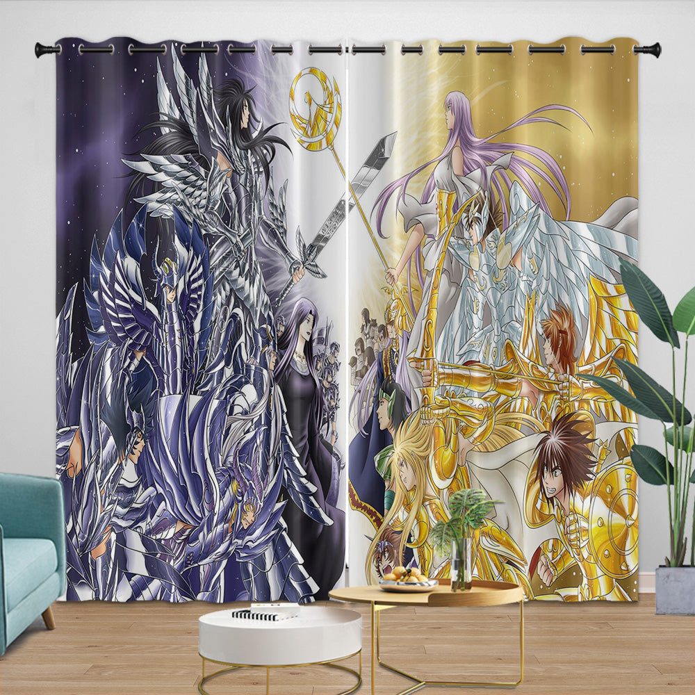 Saint Seiya Curtains Blackout Window Drapes Room Decoration