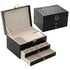 PU Leather Jewelry Box Organizer Multi Layer Jewelry Storage Case with Compartments