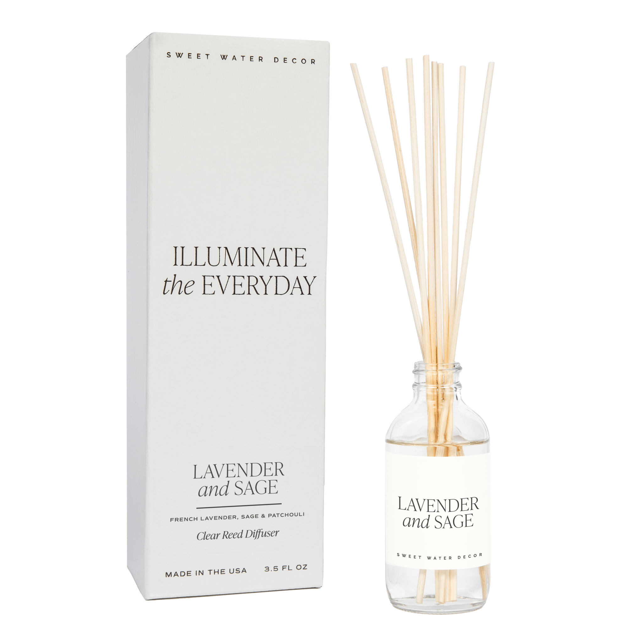 Lavender and Sage Clear Reed Diffuser