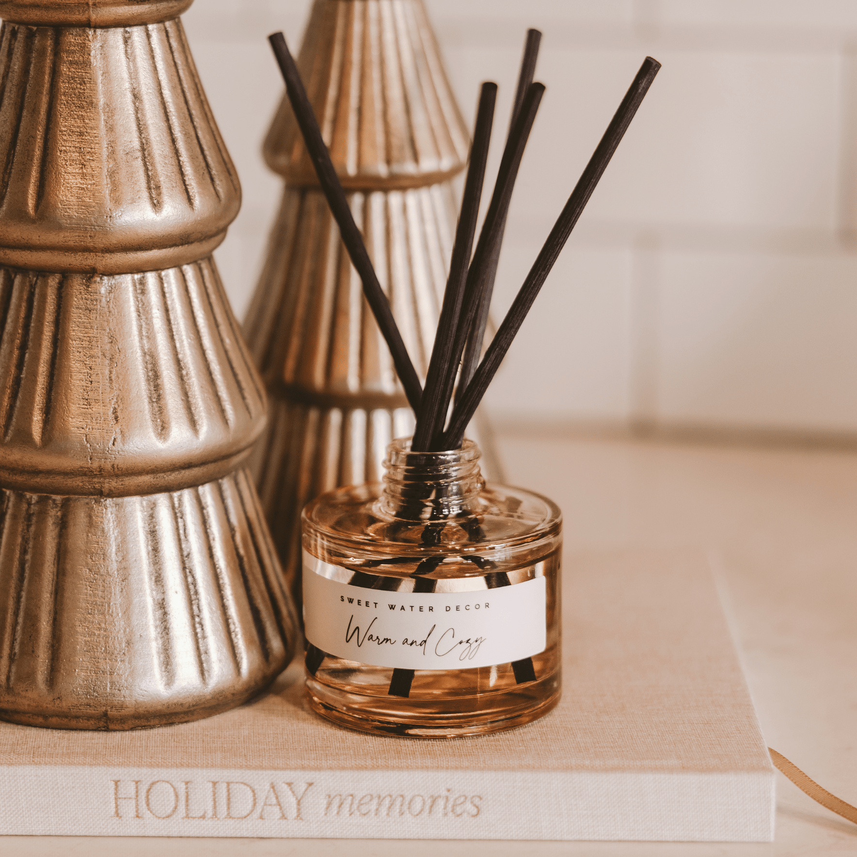 Warm and Cozy Tinted Glass Jar Reed Diffuser
