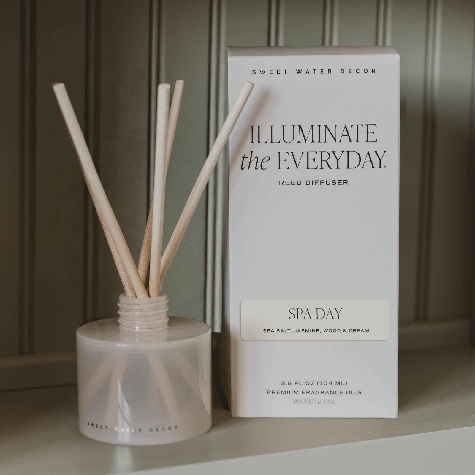 Spa Day White Translucent Tinted Glass Jar Reed Diffuser