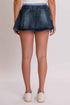 Women's Pleated Ruffle Mini Skort with Boxer Waist