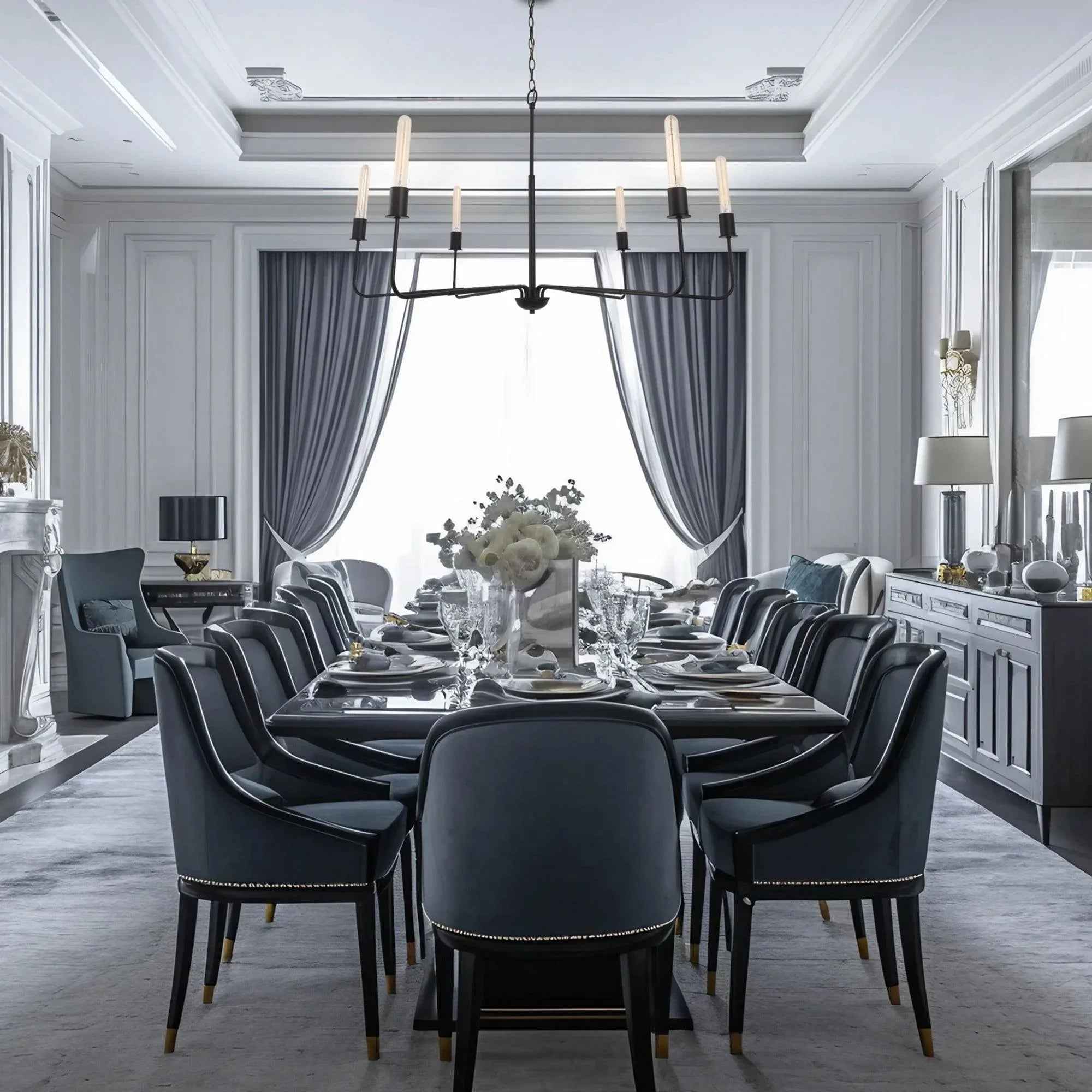 Radiant 6-Light Industrial Traditional Dimmable Chandelier