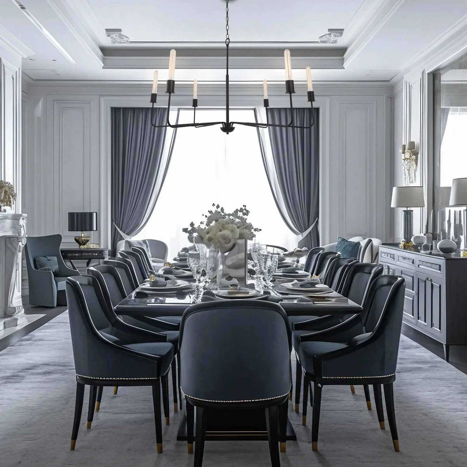 Radiant 6-Light Industrial Traditional Dimmable Chandelier
