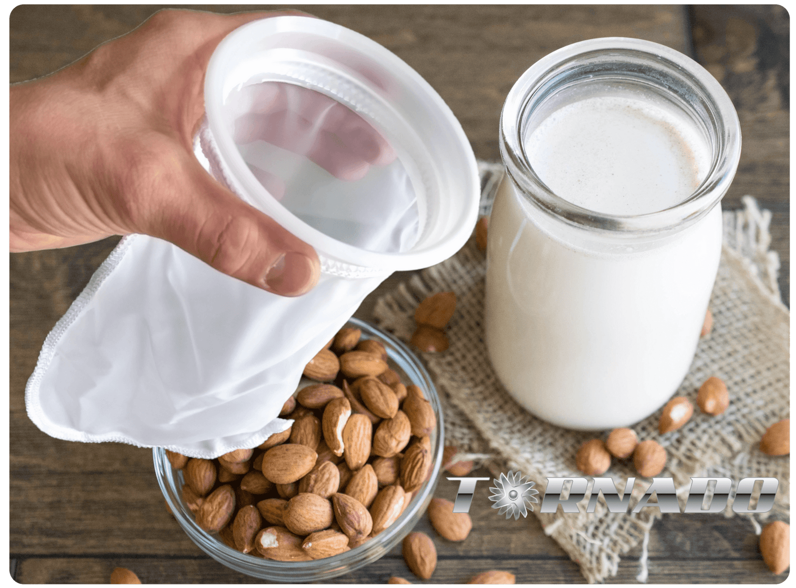 Set of 2 TORNADO Blender Nut Milk Bags (200 micron) - the Next Evolution of Strainer Bags (2 PACK)