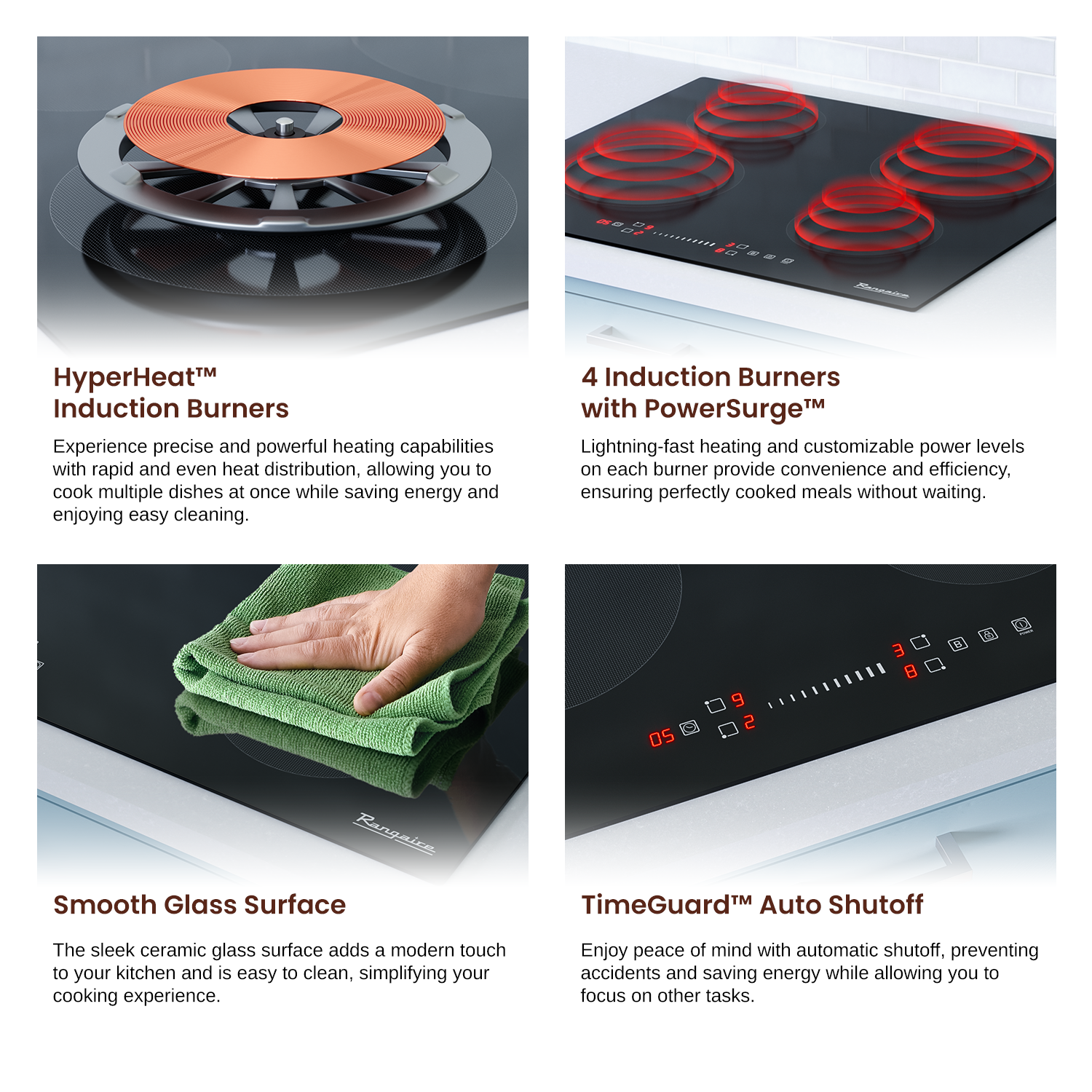 Rangaire 24" Induction Cooktop 4 Burners RCI241S