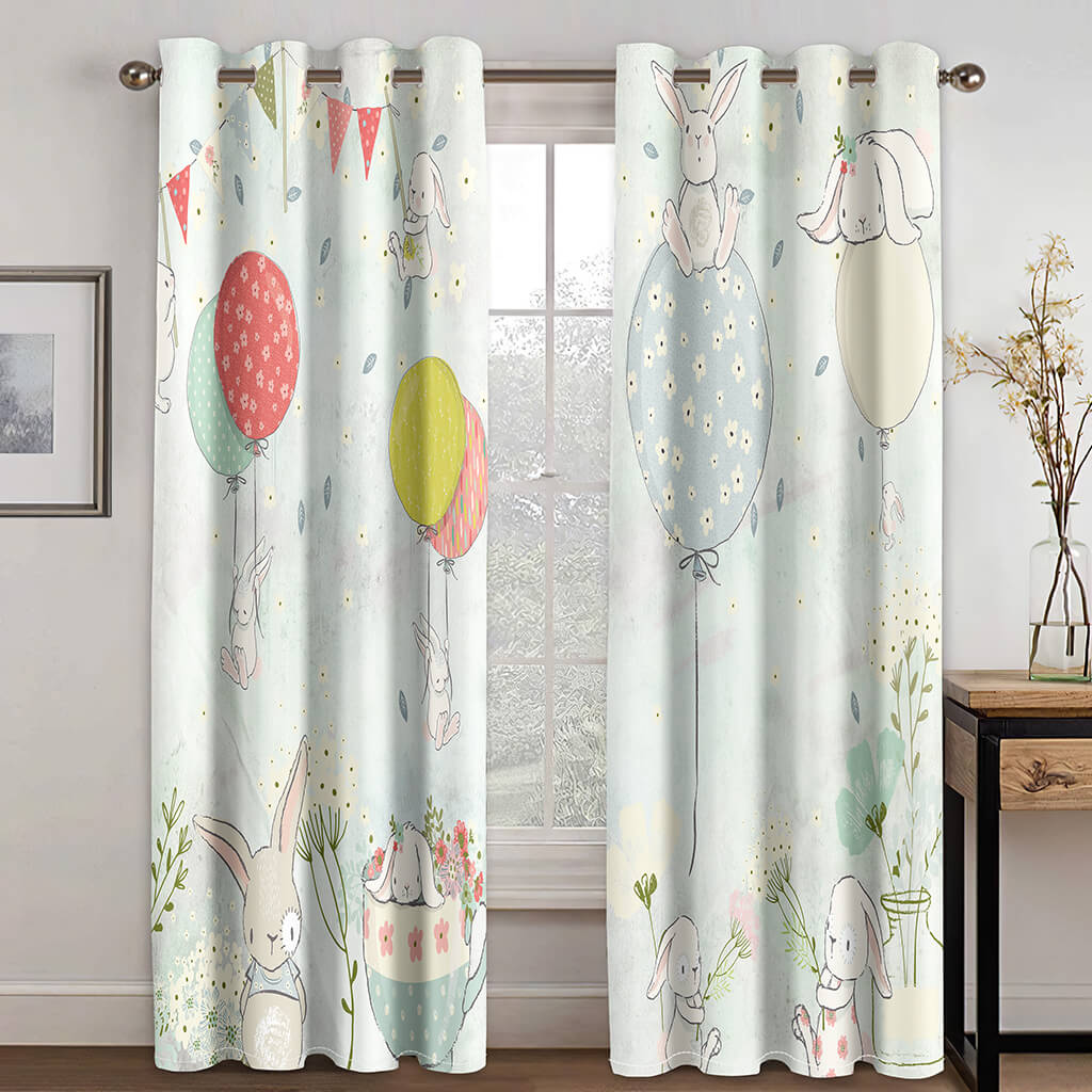 Rabbit Curtains Blackout Window Treatments Drapes for Room Decoration