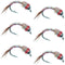 Bead Head Rainbow Warrior Nymph Fly Fishing Flies 6 Flies Hook Size 18