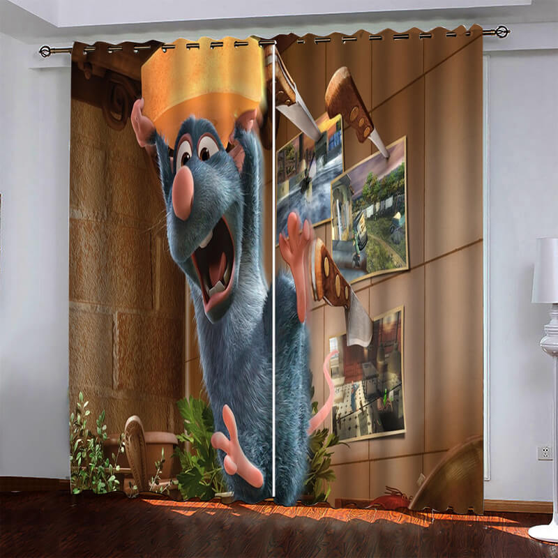 Ratatouille Curtains Pattern Blackout Window Drapes