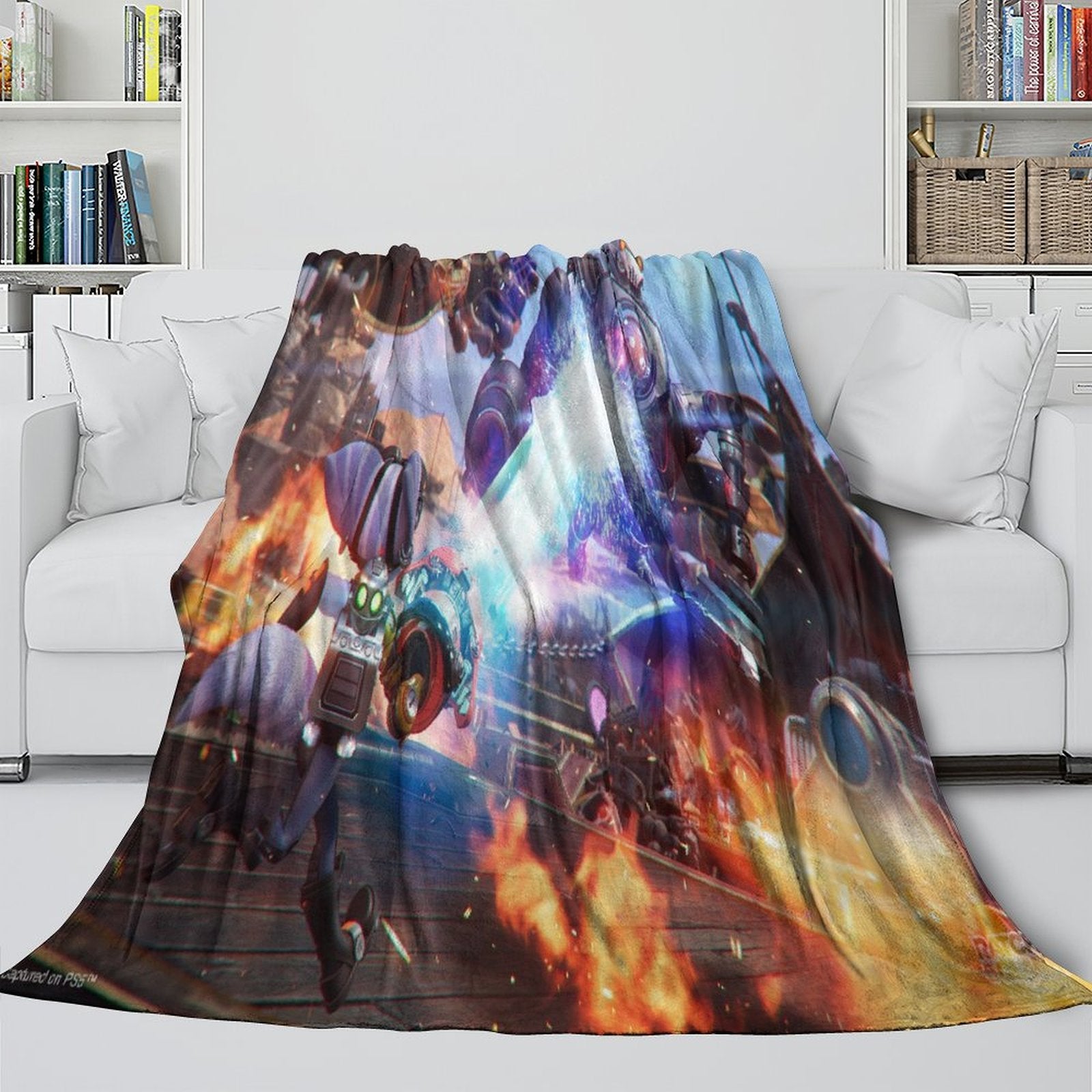 Ratchet Clank Rift Apart Blanket Flannel Throw Room Decoration