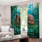 Raya and The Last Dragon Curtains Blackout Window Drapes Room Decoration