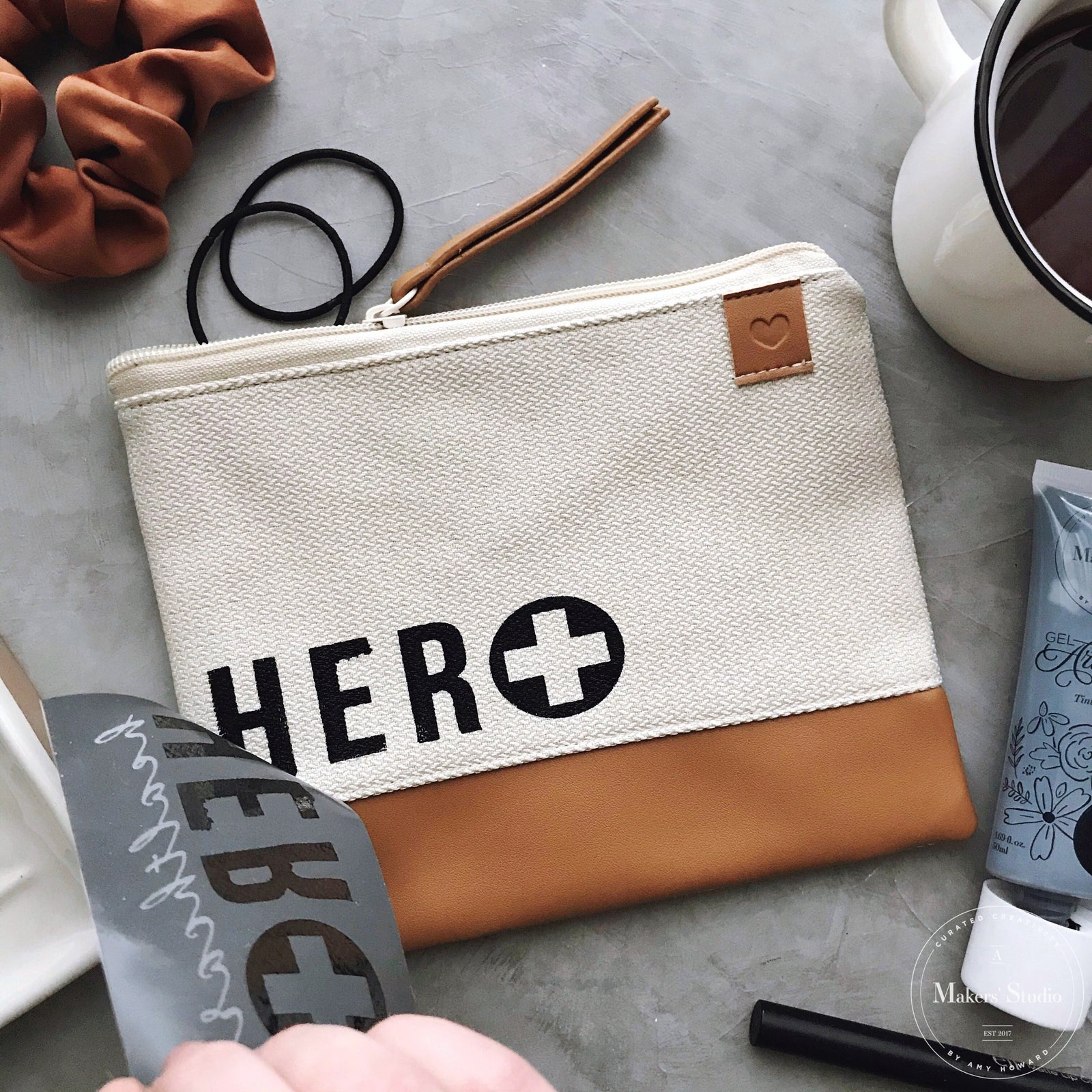 Real Heroes Wear Scrubs - Mesh Stencil 8.5x11