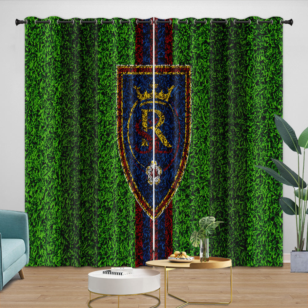 Real Salt Lake Curtains Blackout Window Drapes Room Decoration
