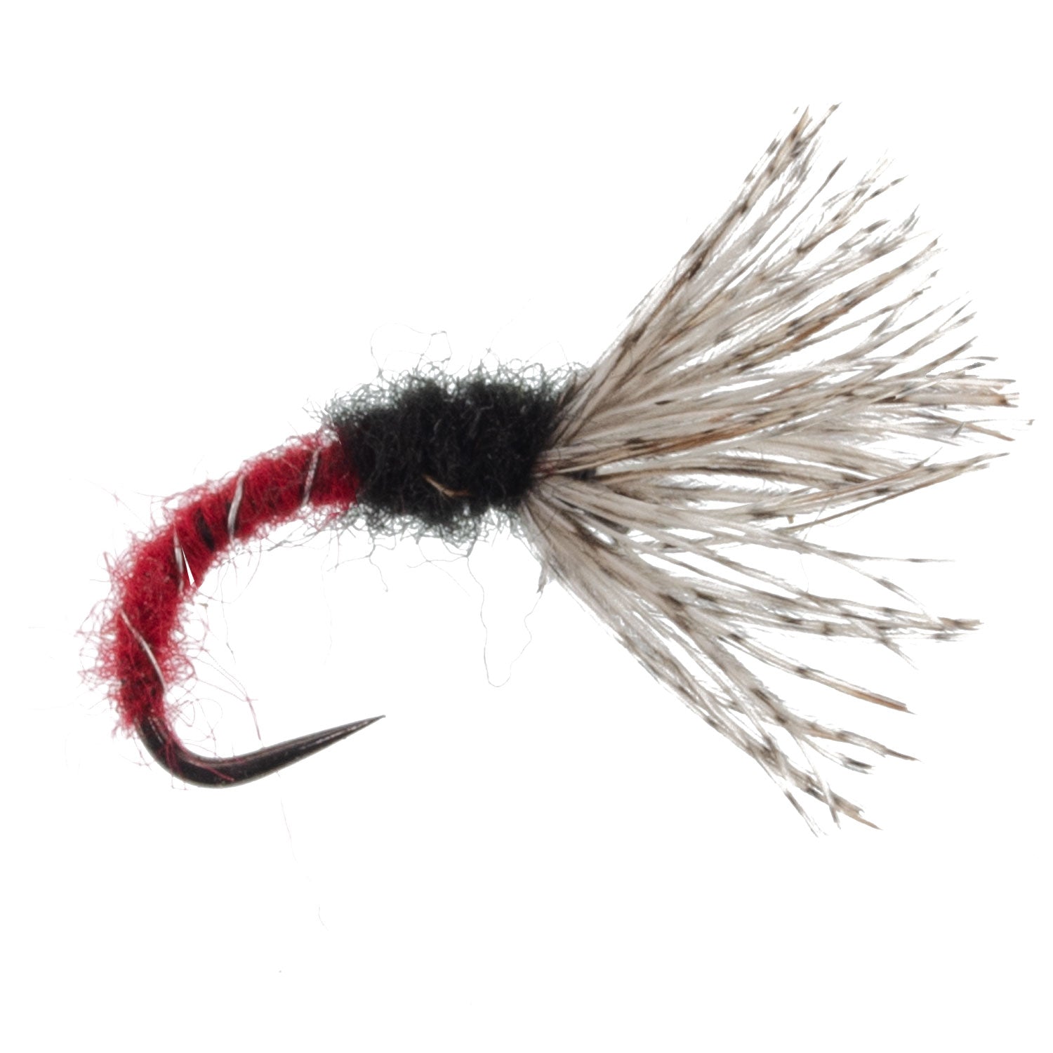 3 Pack Red Zebra Sakasa Kebari - Tenkara Flies - Size 12